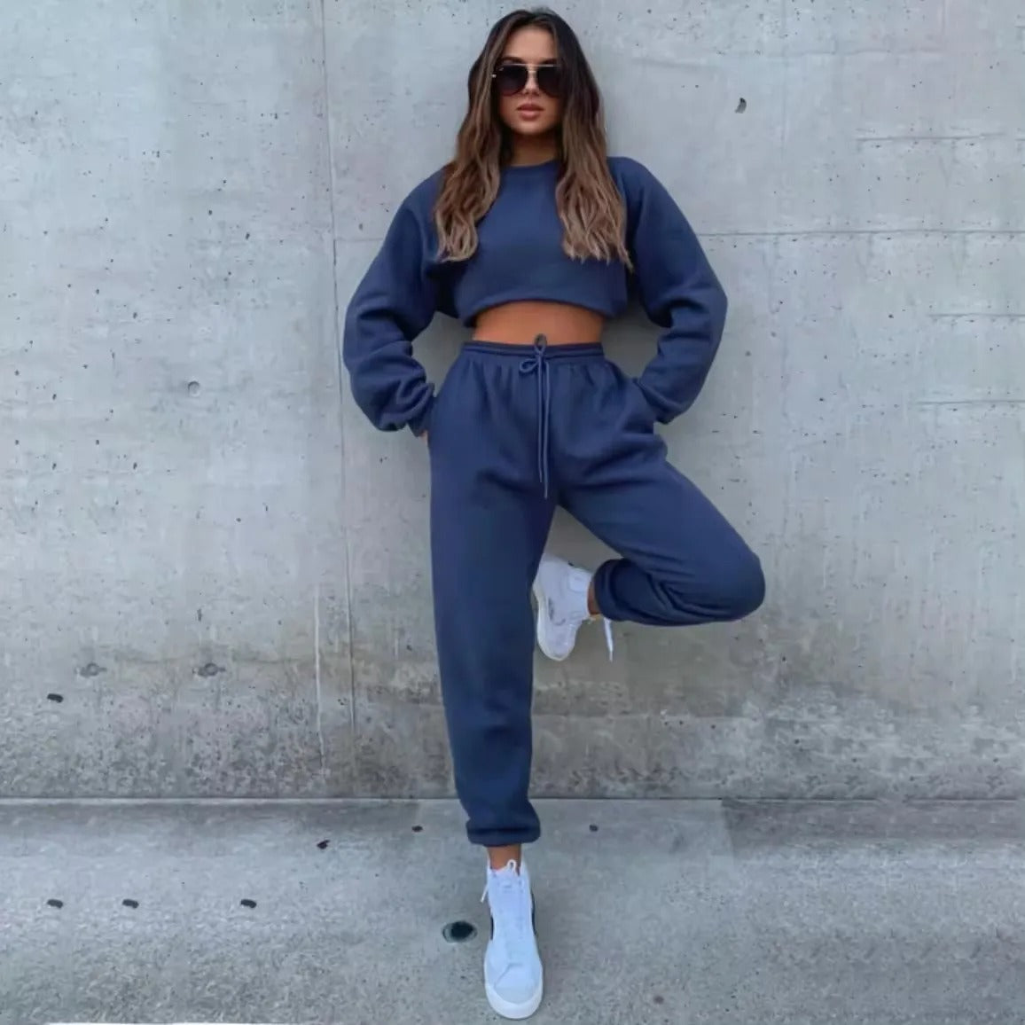 High-Quality Crew Neck Tracksuit Set